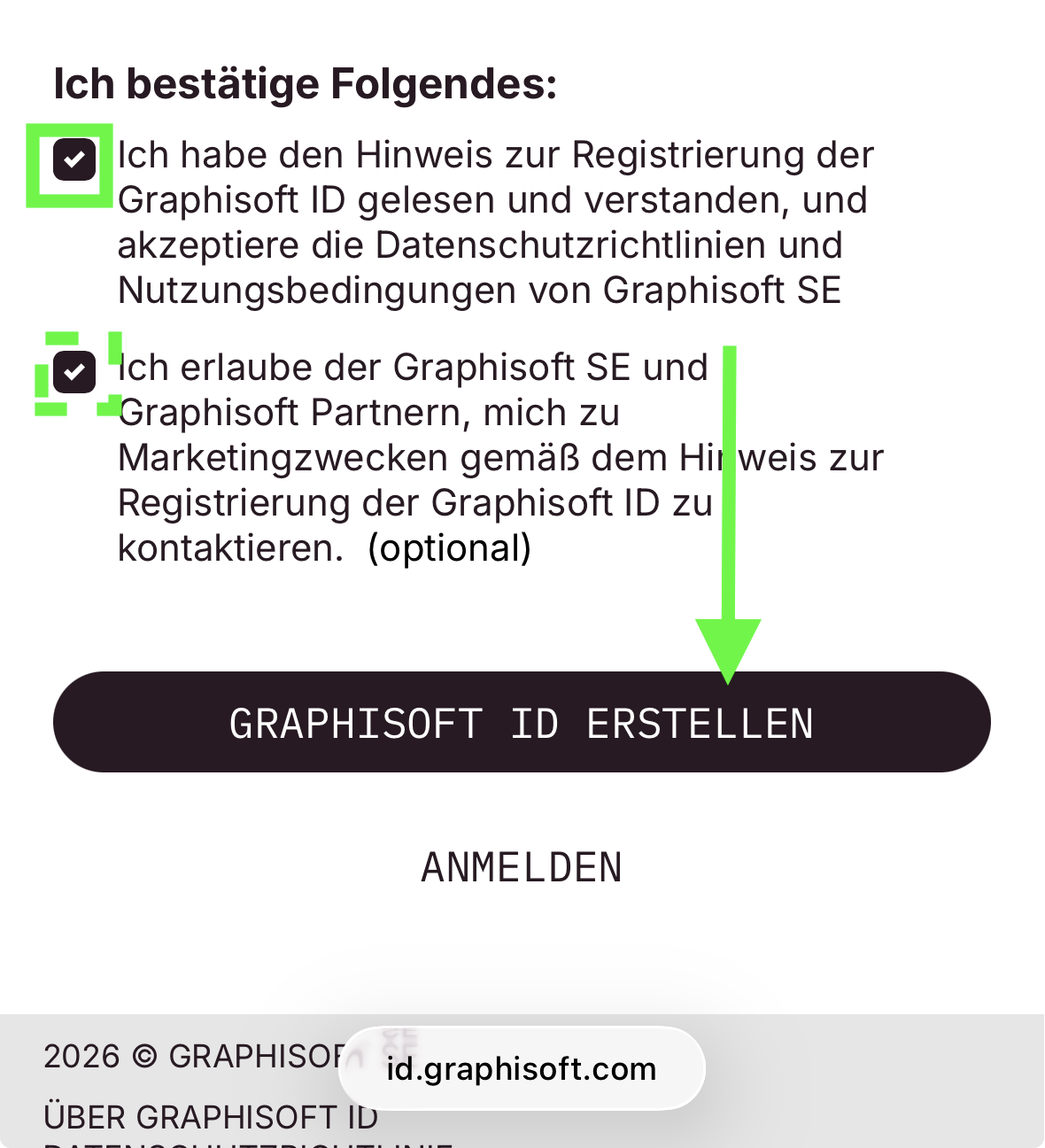 07Graphisoft ID erstellen Graphisoft 4